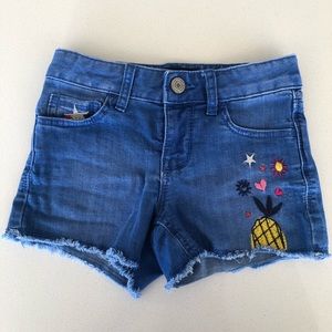 :**SOLD** Gap Kids Girls Denim Shortie Shorts.